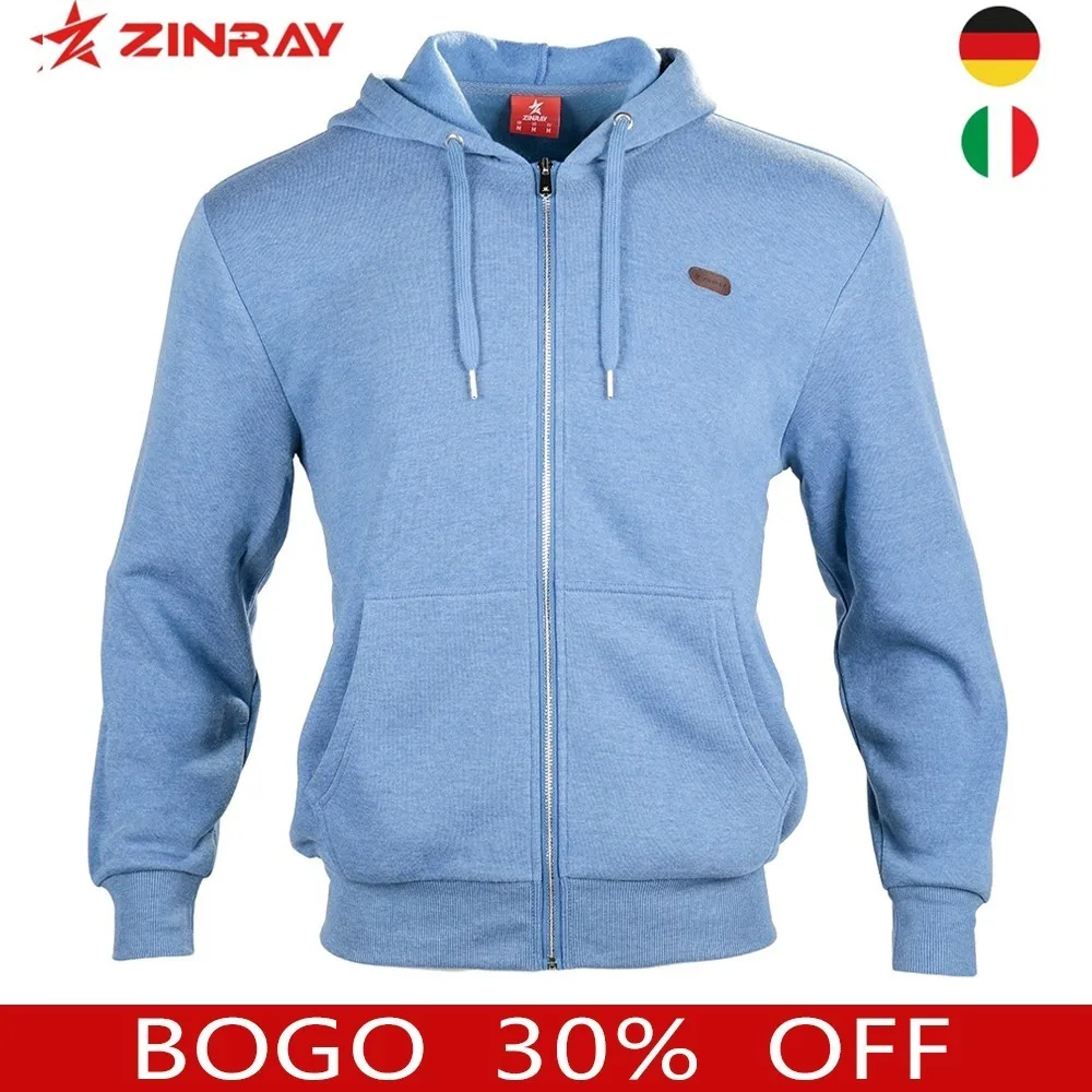 

ZINRAY 2019 Sport Running Jacket Men Homme Cotton Hoodie Sweatshirts With Zipper Pocket Training Sportswear Windproof Quick Dry