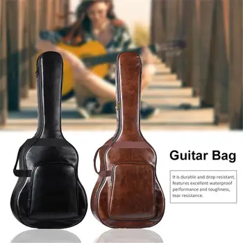 

40 Inch 41 Inch Guitar Bag Thick Shoulder Bag Beginner Classical Acoustic Guitar Backpack PU Leather Piano Bag Case