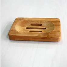 Natura бамбука Ванная комната Душ футлярчики для мыла хранения слив пластина лоток держатель дело