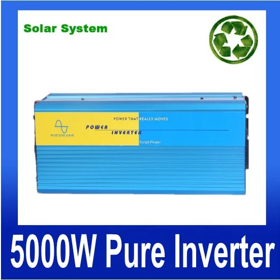 

5000W de onda senoidal pura Inversor DC12V/24V/48V to AC220V Pure Sine Wave Inverter 10000W Peak Power inverter
