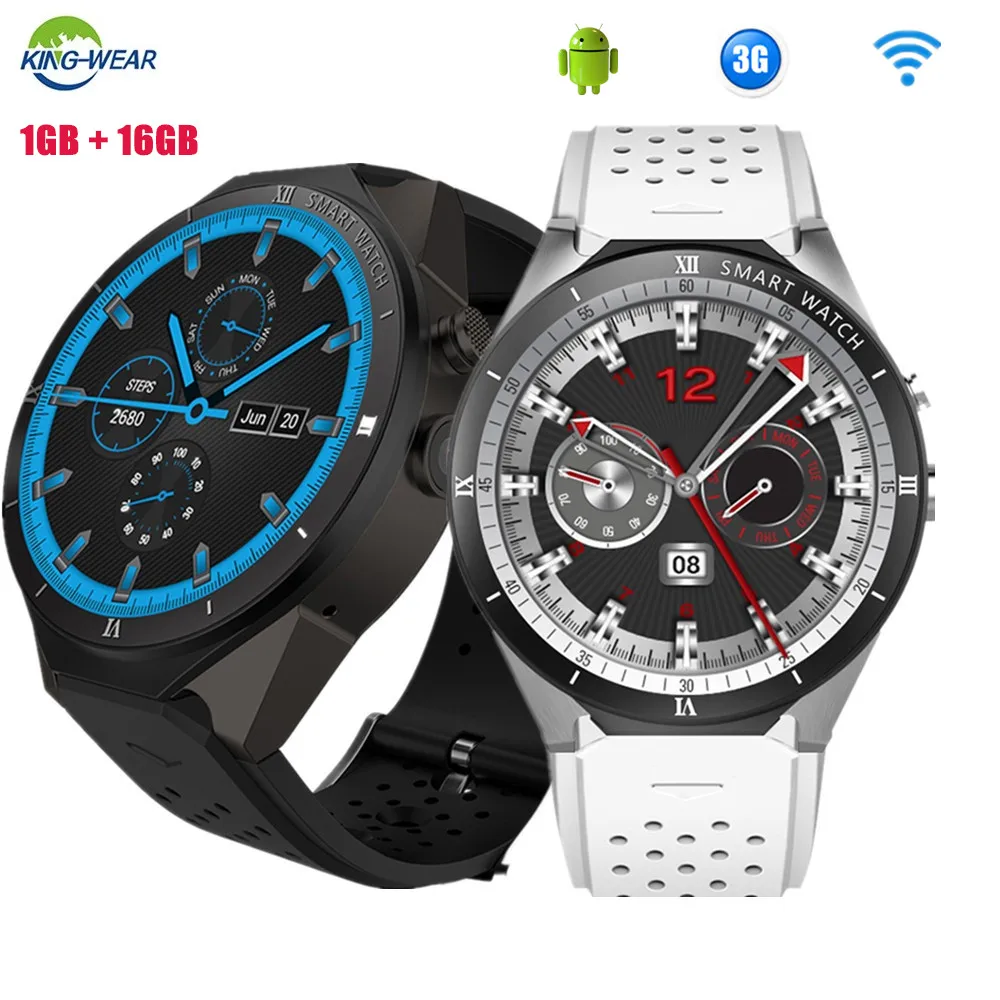 Смарт часы KingWear KW88 Pro 3g 1 39 дюймов Android 7 0 четырехъядерный процессор MTK6580 1. 3G Гц Гб ram