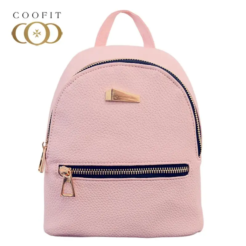 

coofit Cute Mini Backpack For Women Casual PU Leather Zipper Shoulder Daypack Girls Travel Backpack For Shopping Daily Charming