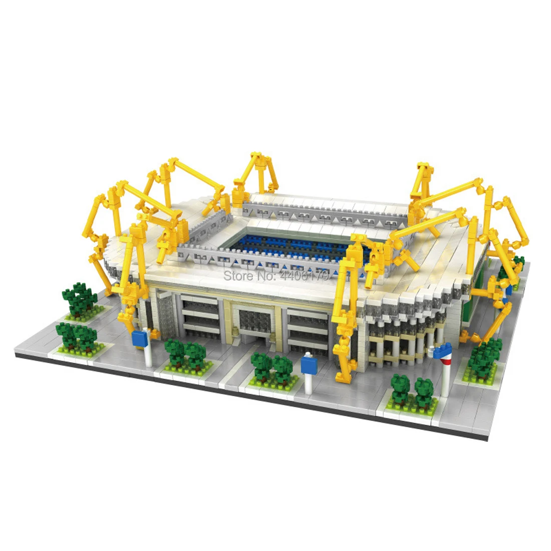 

hot LegoINGlys creators city Street view Germany famous Iduna Park Football Stadium micro diamond building block brick toys gift