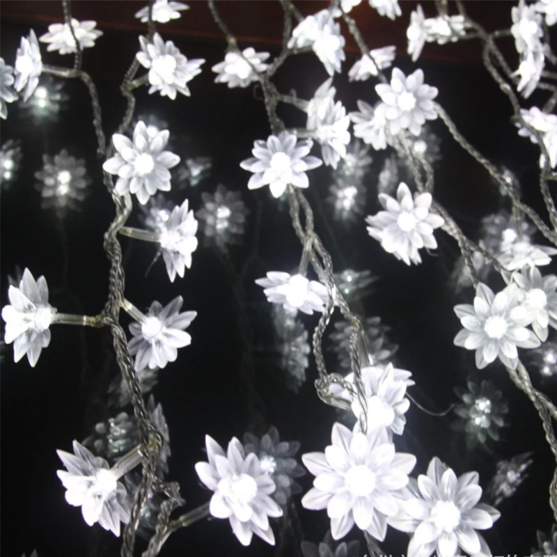 5M 40LEDS Lotus Flowers Shaped Fairy Lights String Christmas Tree natal party Decor Wedding Christmas Decoration For Home 5M 40LEDS Lotus Flowers Shaped Fairy Lights String Christmas Tree natal party Decor Wedding Christmas Decoration For Home