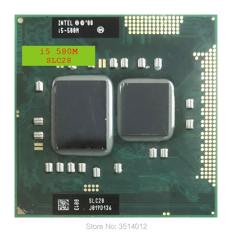 Intel Core i5-580M i5 580M SLC28 2,6 ГГц двухъядерный четырехъядерный процессор 3 Вт 35 Вт Разъем G1/rPGA988A