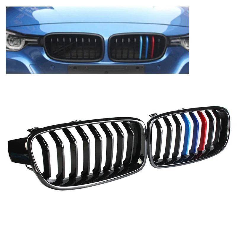 

Car Gloss Black Front Right/Left Grill Grille For BMW 3-Series F30 F31 F35 12-17 38*17.3*6.5cm