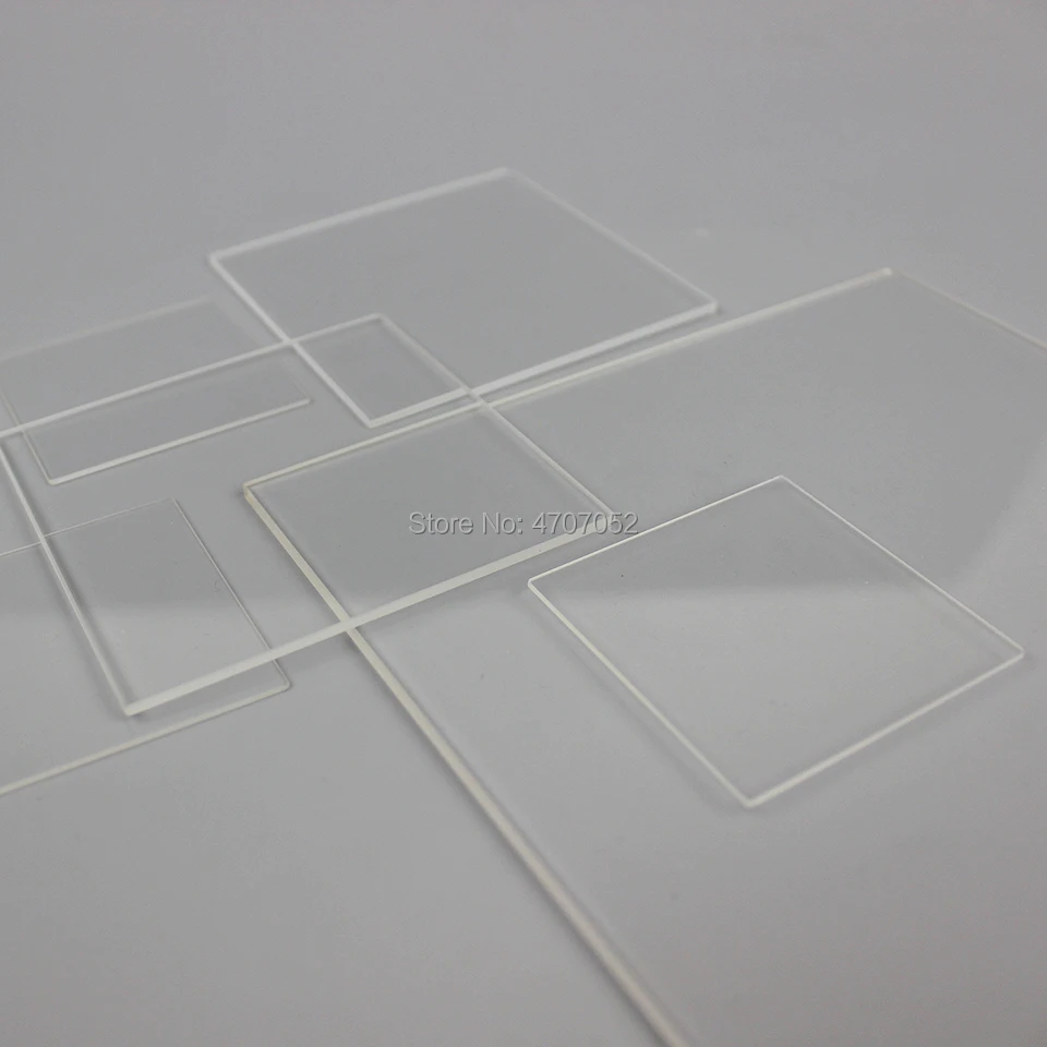 Прозрачный Сплавленный тонкий лист кремния 30 мм* 30 мм* 2 мм кварцевый стеклянный квадратный лист