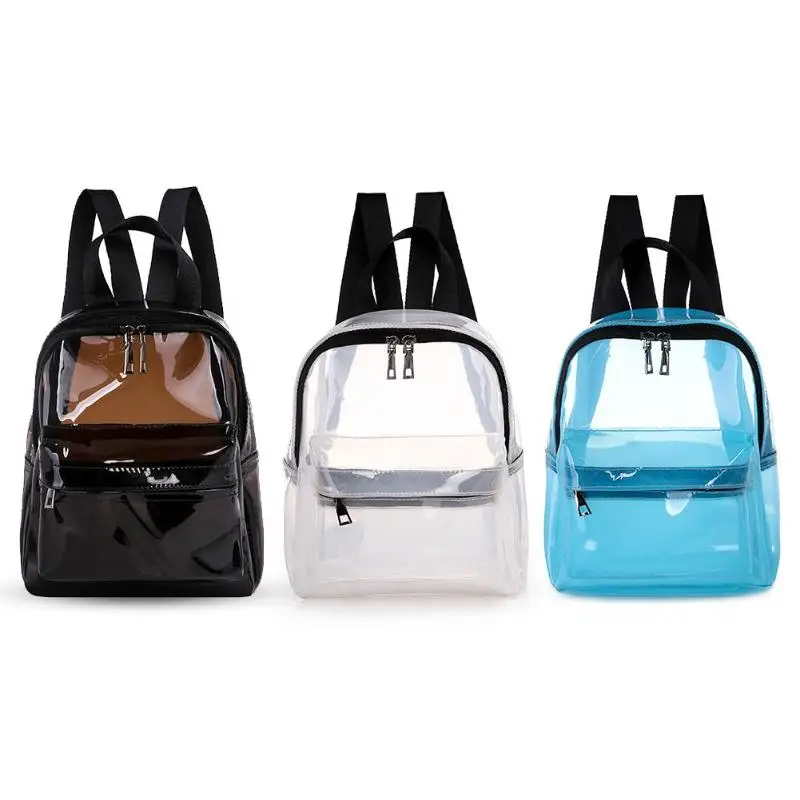 

Cute Clear Transparent Women Backpacks PVC Jelly Color Student Schoolbags Fashion Ita Teenage Girls Bags For School Backpack New