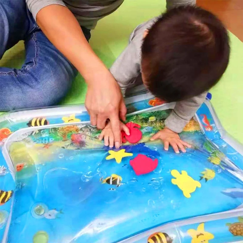 Inflatable Baby Water Mat Fun Activity Play Center For Children And Infants R8W7 Inflatable Baby Water Mat Fun Activity Play Center For Children And Infants R8W7
