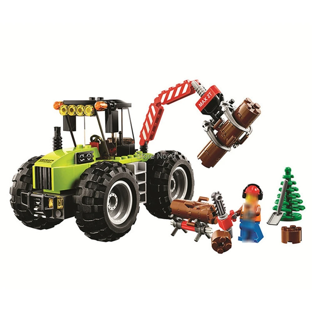 

10870 180pcs city jungle forest tractor bela 1 figure building block 60181 Bricks Toy