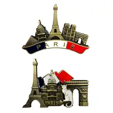 Французский Париж холодильник металлический 3D сувенир магнит ручной работы ремесло туристические путешествия город коллекция письмо холодильник стикер