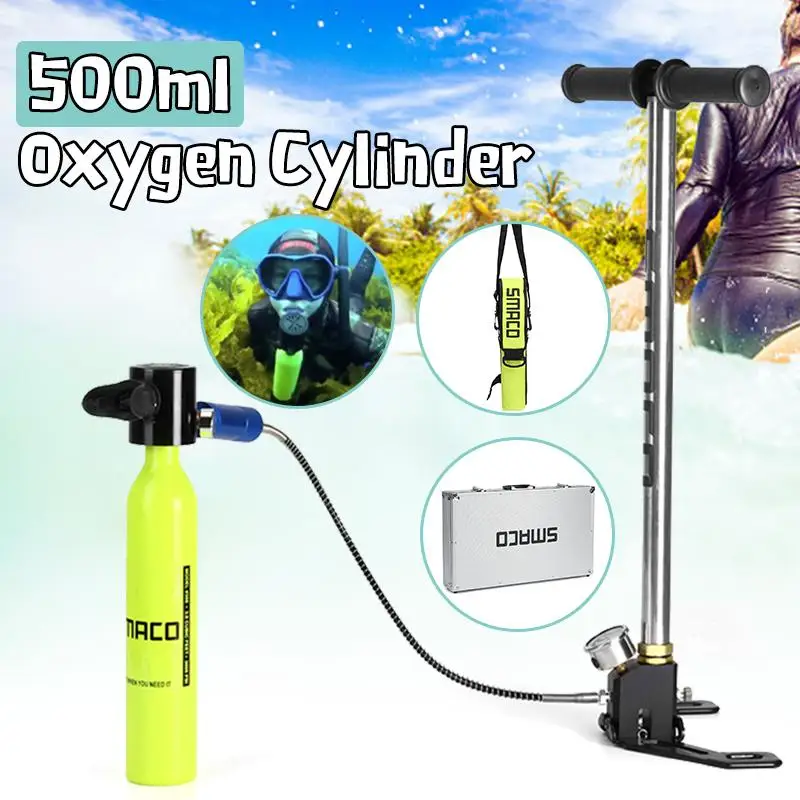 500 مللي البسيطة الغوص الأكسجين الهواء الدبابات معدات غطس ل الغوص تحت الماء التنفس منظم اسطوانة والعتاد اكسسوارات