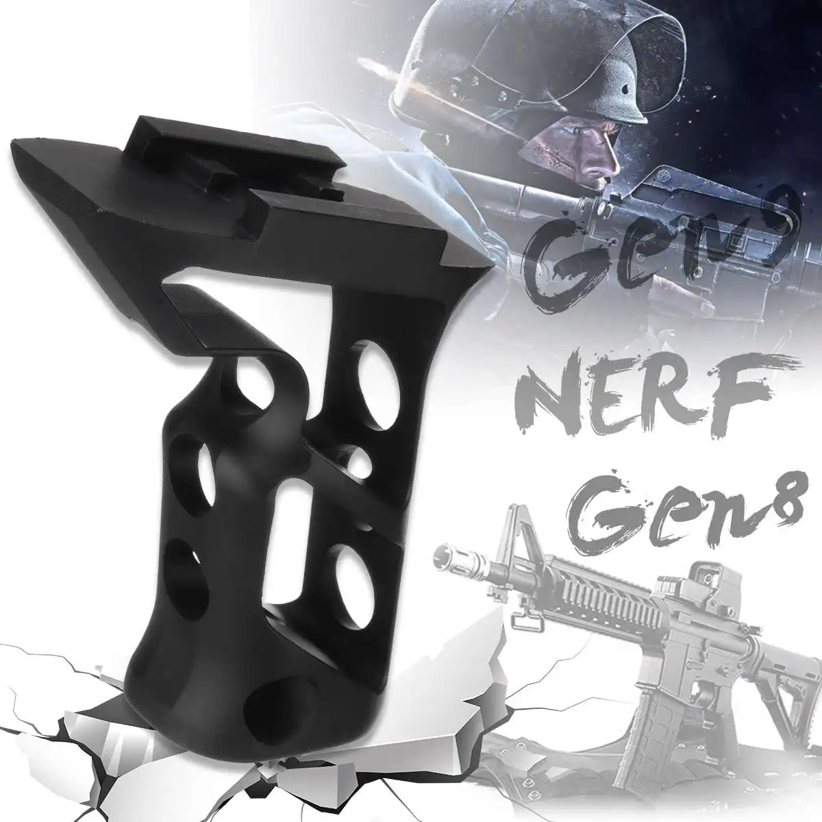 

Adjustable Metal Alloy Fore-Grip Under-rail For JinMing Gen8 Gen9 Gel Ball Blasters Water Games Toy Guns Replacement