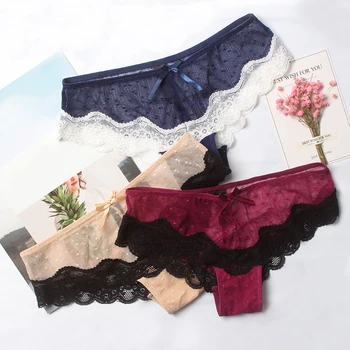 

1PC Sleepwear Comfortable Lace Breathable seamless Underwear Low-Rise Briefs Panties Lady Ultra Thin Hollow Soft Knickers