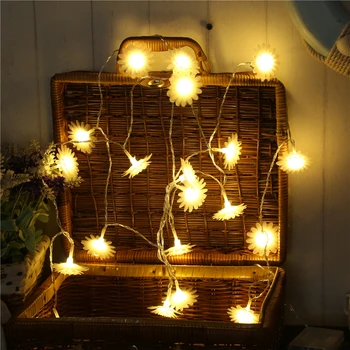

Fairy Lightsfairy lightsDaisy String Light 1.5M-10M,10L/20L/40L/96L,3AA/31V US/EU Room Weding Party Wall Window Home Decoration Children Night Lamp