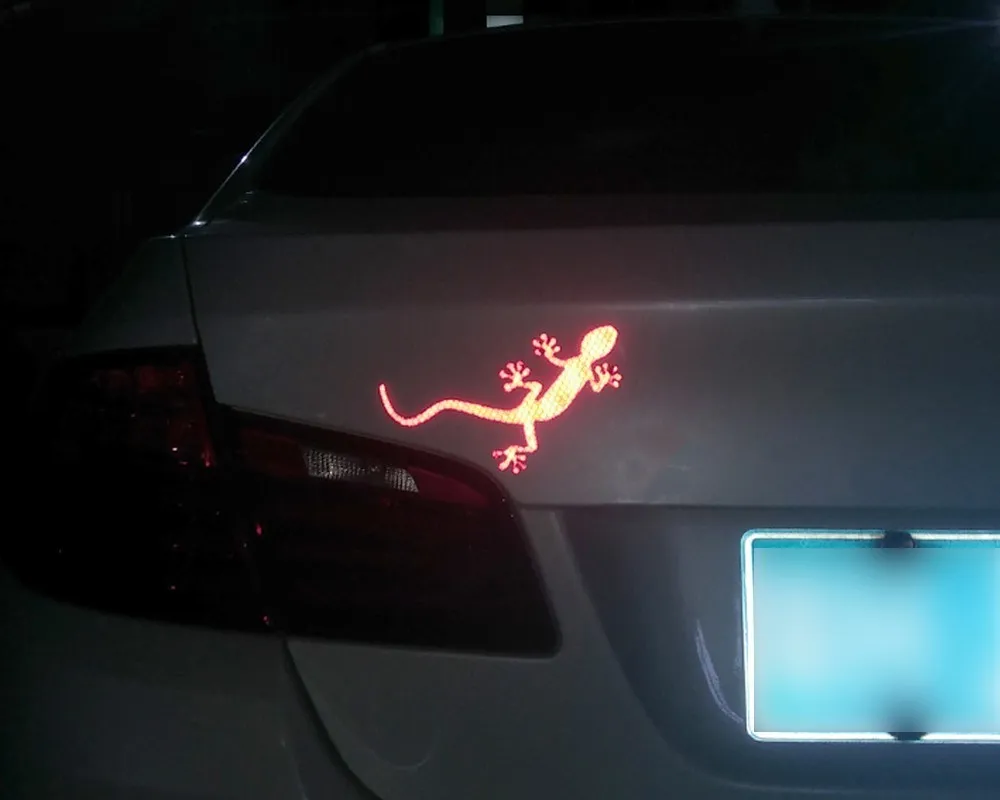 Gecko Ящерица Светоотражающая наклейка для автомобиля Безопасность