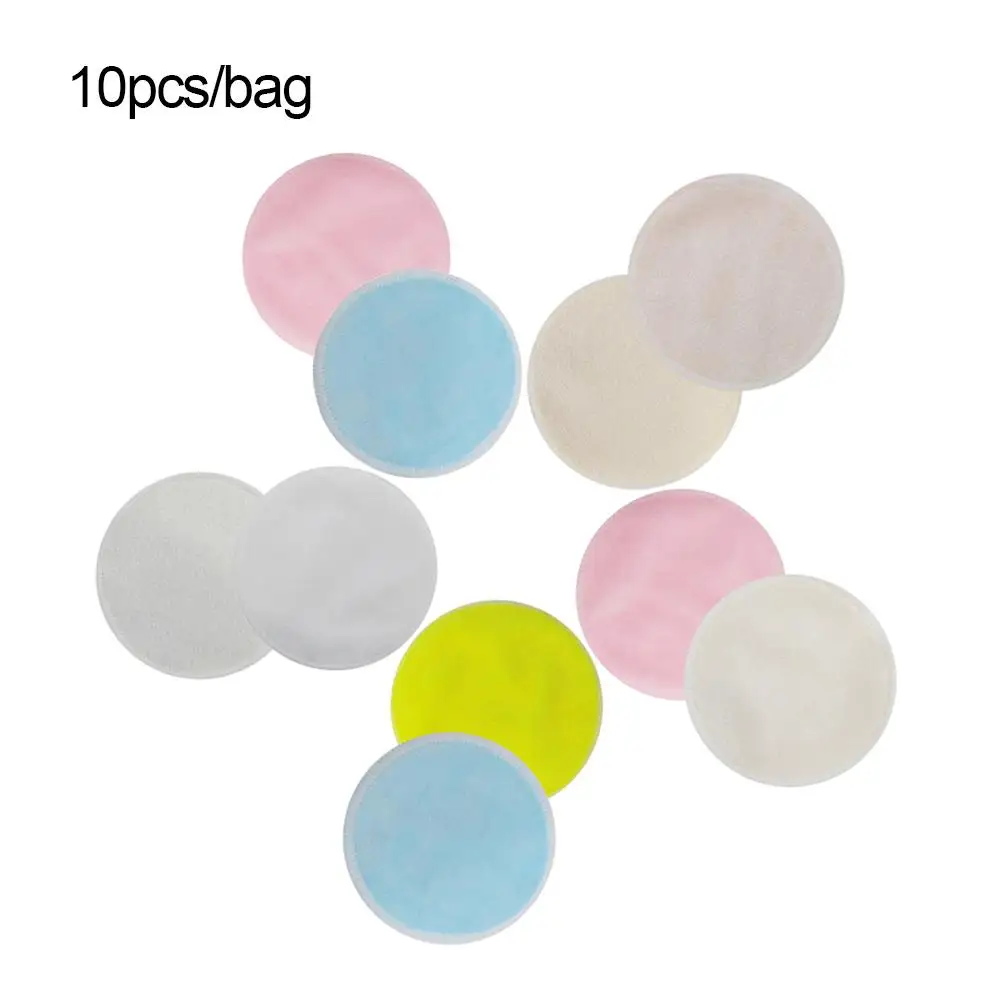 

10pcs Bamboo Reusable Velvet Cotton Pads Double-layer Makeup Remover Pad Washable Facial Cleansing Microfiber Makeup Remover
