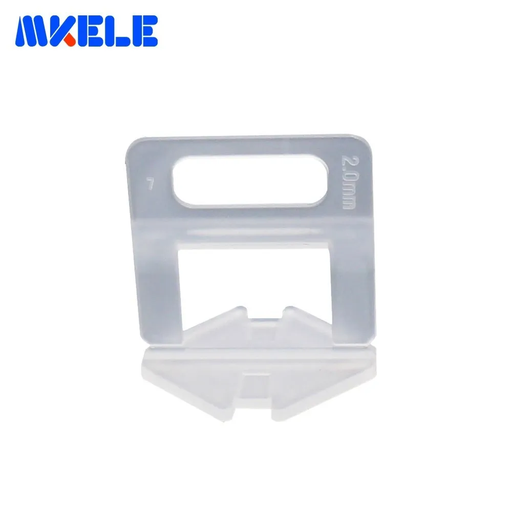 

100pcs Tile Leveling System Clips Kit Wall Floor Tile Spacer Tiling Tool 2mm Transparent Disposable PVC Base
