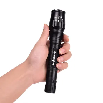 

Zoomable LED Flashlight 3800LM 5-Modes Led Portable Torch 18650 Flashlight Lamp Light Black