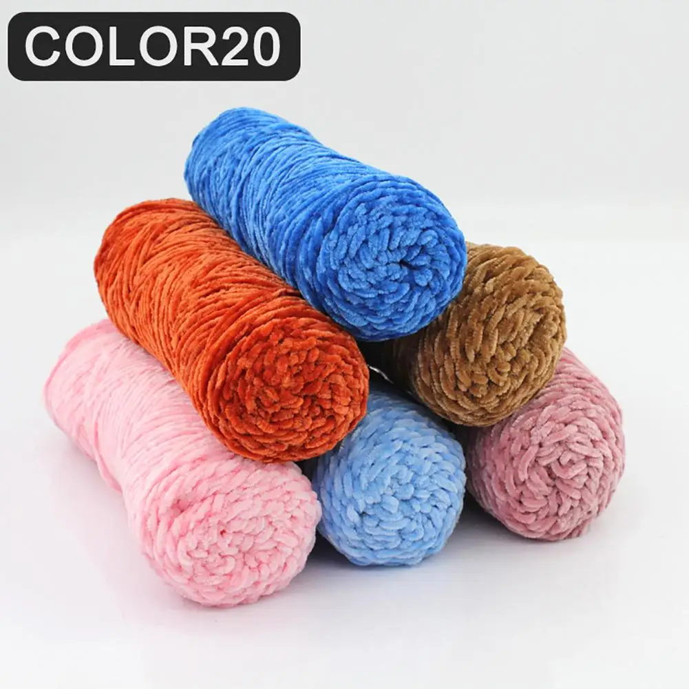 

100g Chenille Soft Baby Knitting Crochet Scart Hat Woolen Yarn Photograph Prop