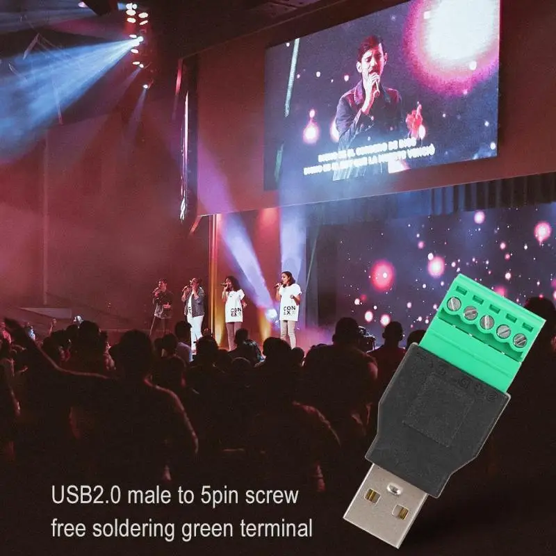 100% абсолютно новый и высокое качество USB2.0 папа к 5pin винтовой клеммный разъем