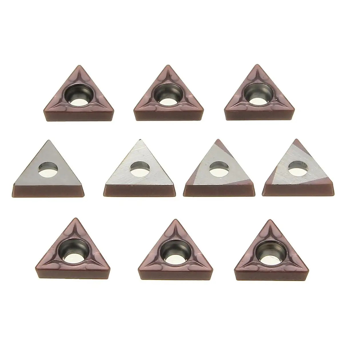 

10Pcs/Set Carbide Inserts for TCMT 731 C6 Grade for 1/4 & 5/16 Inch Turning Tools 2mm 10mm