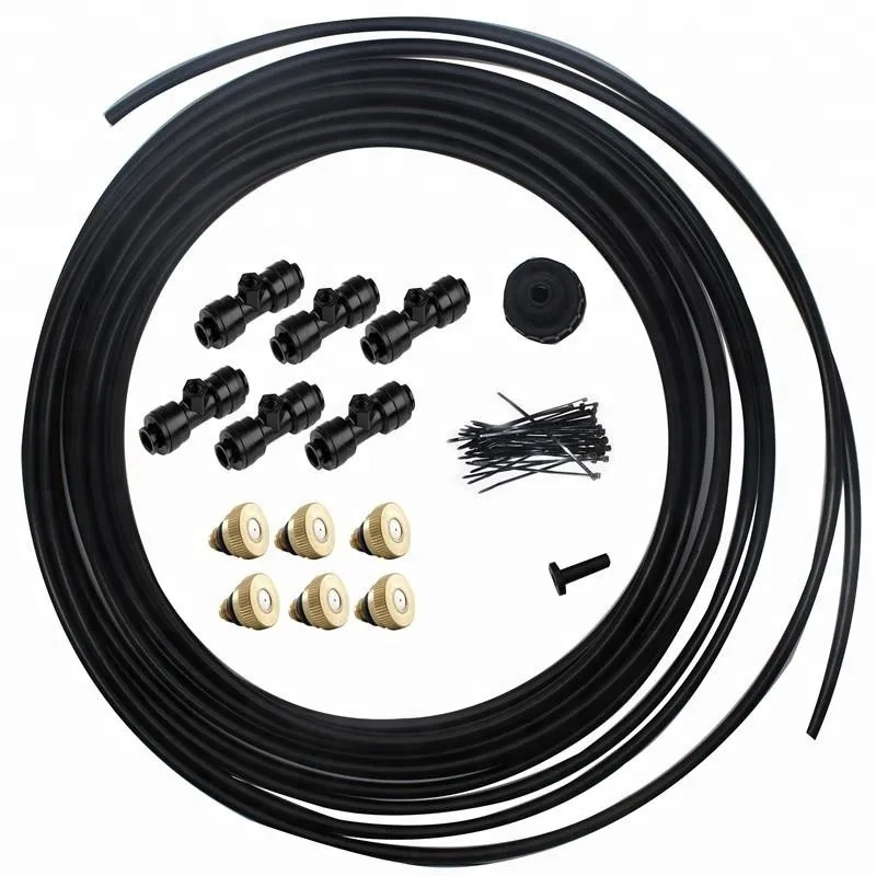 

9M Outdoor Misting Cooling sprayer System kit for Greenhouse Garden flowers plant Waterring Irrigation nebulizer sprinkler