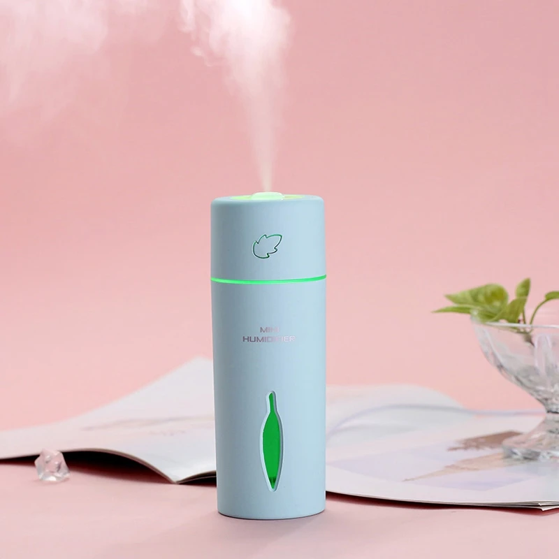 WHYY-New Leaf Humidifier Ultrasonic Mini Usb Fogger Led Purifier Aromatherapy Essential Oil Diffuser Car Air Freshener