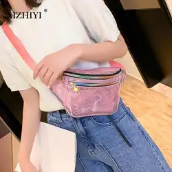 Новая летняя ПВХ прозрачная поясная сумка Fanny Pack модная поясная сумка женская сумка для телефона повседневная черная нагрудная сумка для