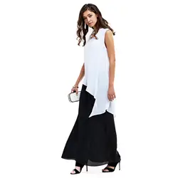 AZULINA 2019 женское платье шикарный эластичный пояс сплошной цвет женская шифоновая юбка два предмета платье распродажа