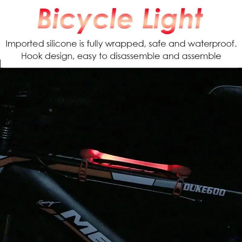 

Waterproof Bicycle Light Bike Decoration Long Night Light Flashing Safety Warning Lamp Cycling Accessories