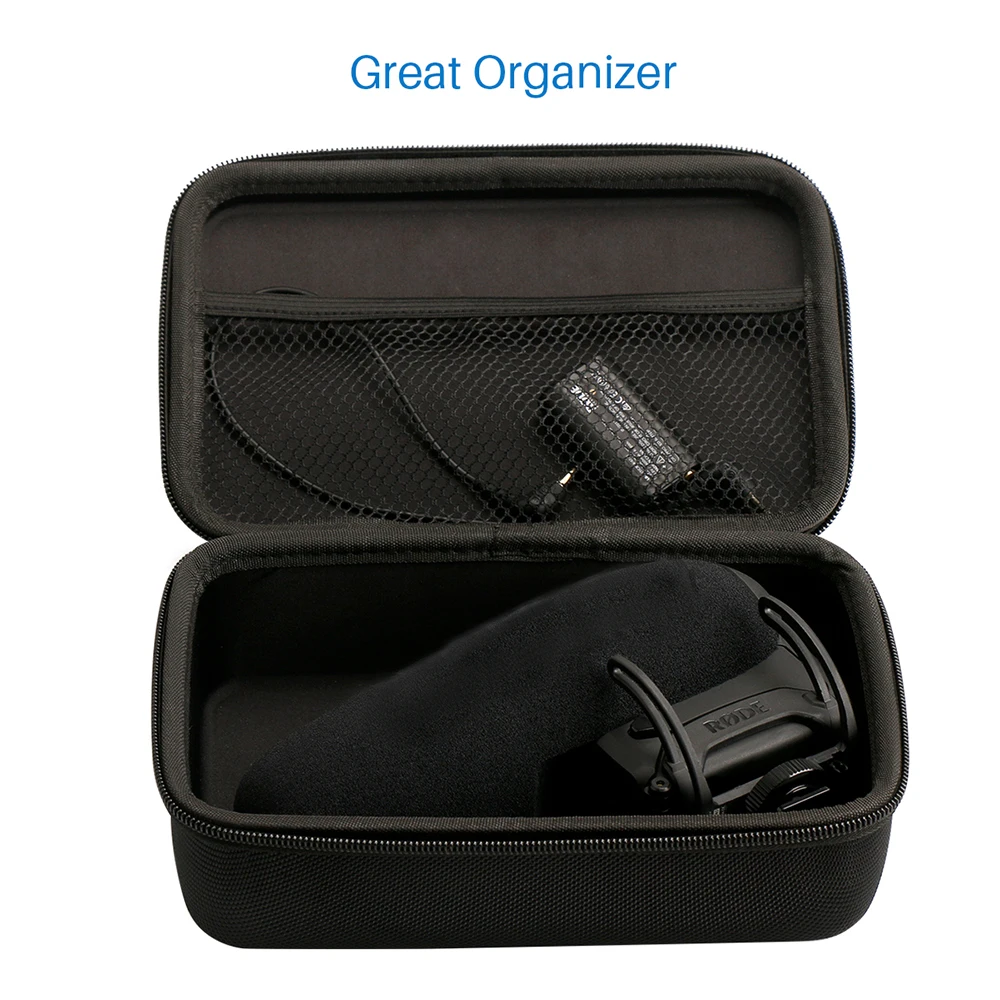 

Portable Protective Case Box Hard Anti-Shock Waterproof Carrier For RODE VIDEOMICRO Plus Rode Mic On- Camera Microphone