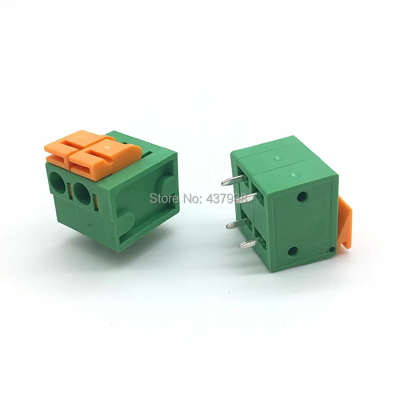 100 шт. KF142R 5 08 мм правый угол PCB пружинный клеммный блок KF142V 5.08 2P 3P 4P 5P 6P 7p 8p 9p 10p
