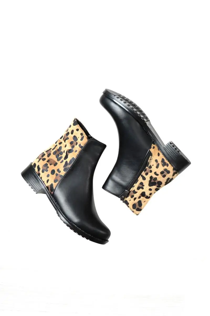 

Bambi Black Leopard Women Boots E0253050209