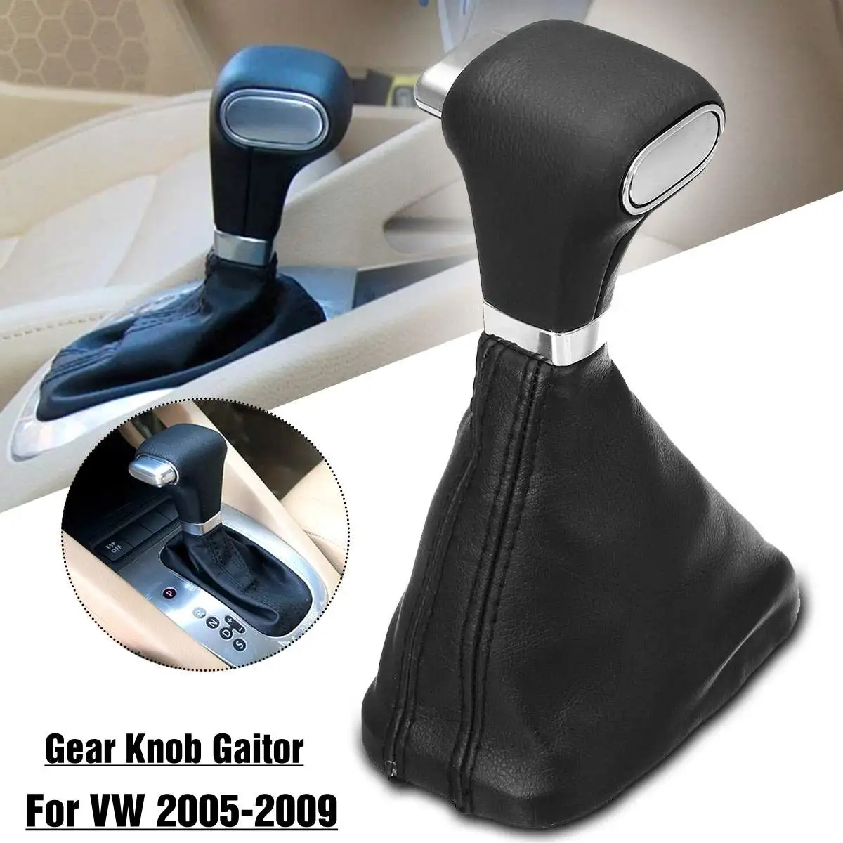 

Automatic Transmission Gear Shift Knob Gaiter Boot Cover Shifter Lever Knob For VW Tiguan 2005-2012