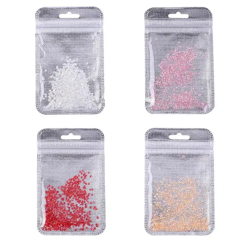 

500pcs Gorgeous Nail Art Stickers Rhinestones Glitter Sharp Tip Stickers Charms DIY Manicure Stickers Nail Art Decorations