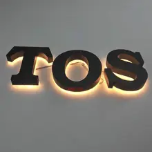 Бизнес-вывеска с подсветкой 3D из нержавеющей стали