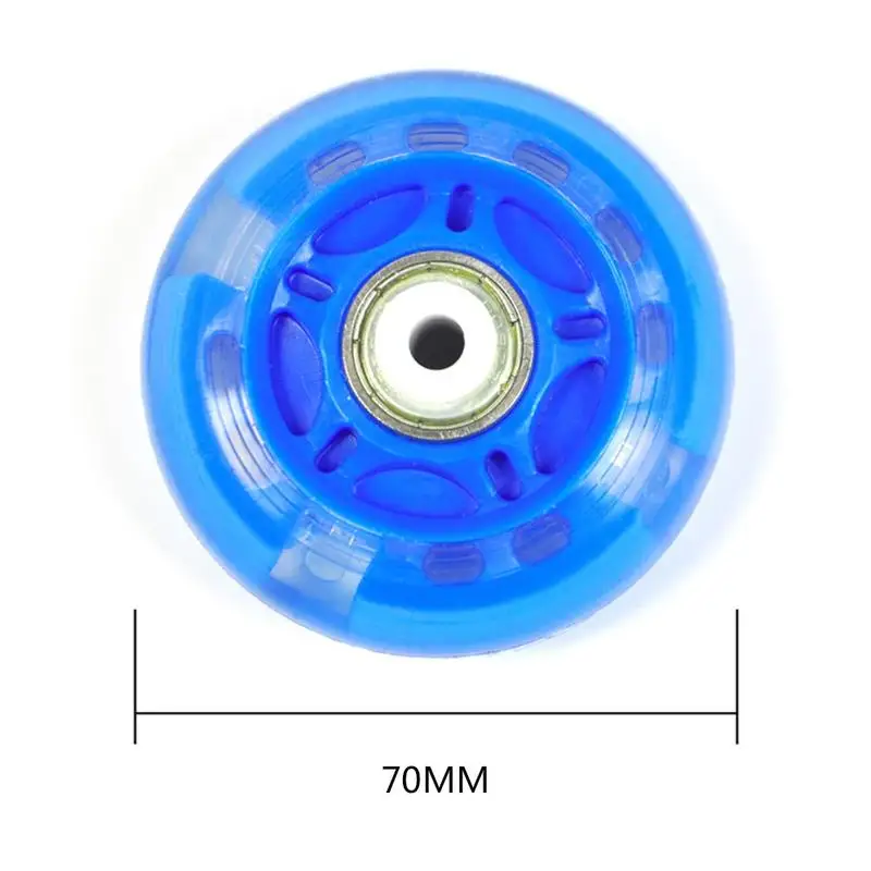 1 шт. KF-066 детские роликовые мигающие колеса без подшипника 60 мм/70 мм мигающие роликовые колеса