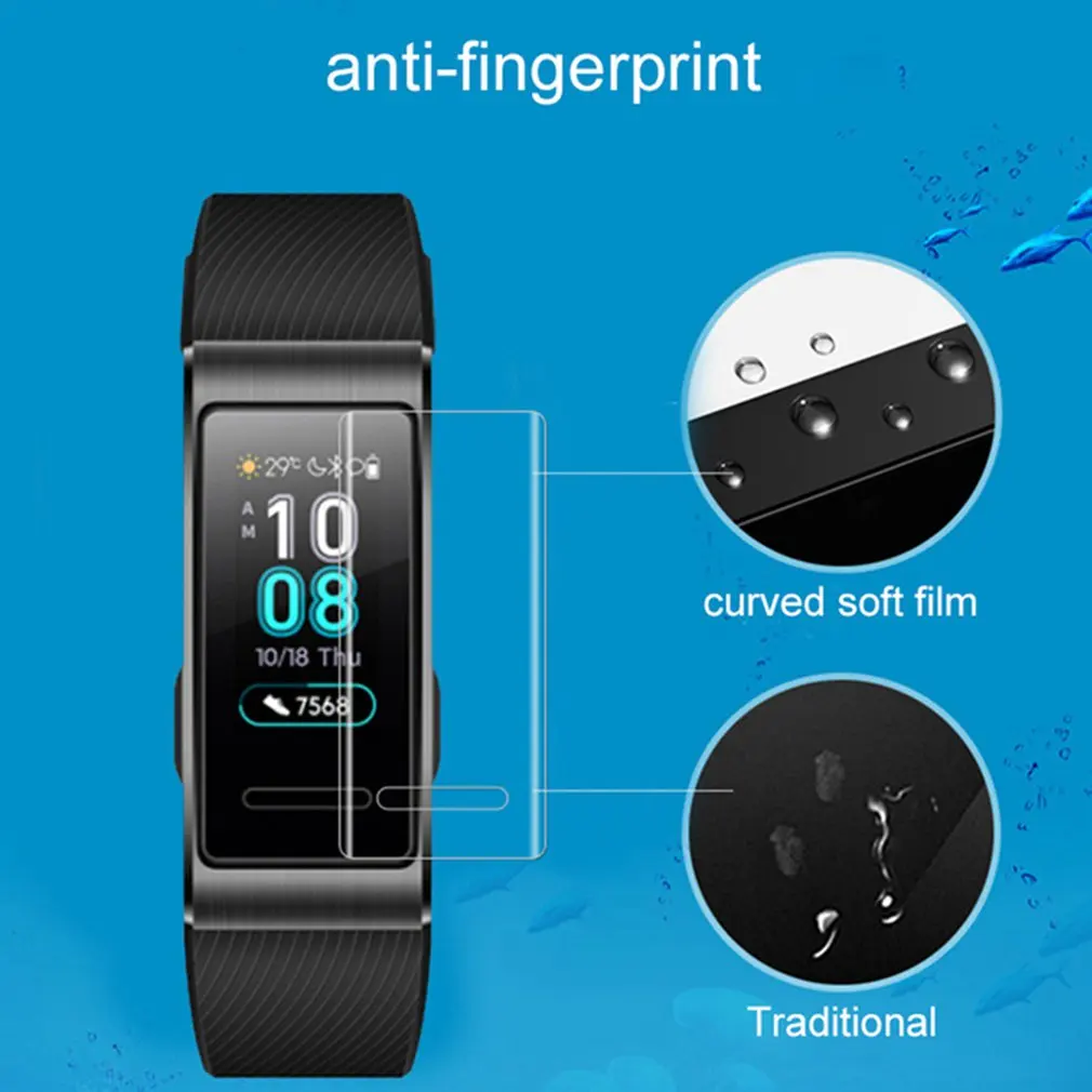 Для huawei Band 3 Pro Watch полная защитная пленка Hd Nano устойчивая к царапинам закалка полное покрытие защитная пленка Trabsparent