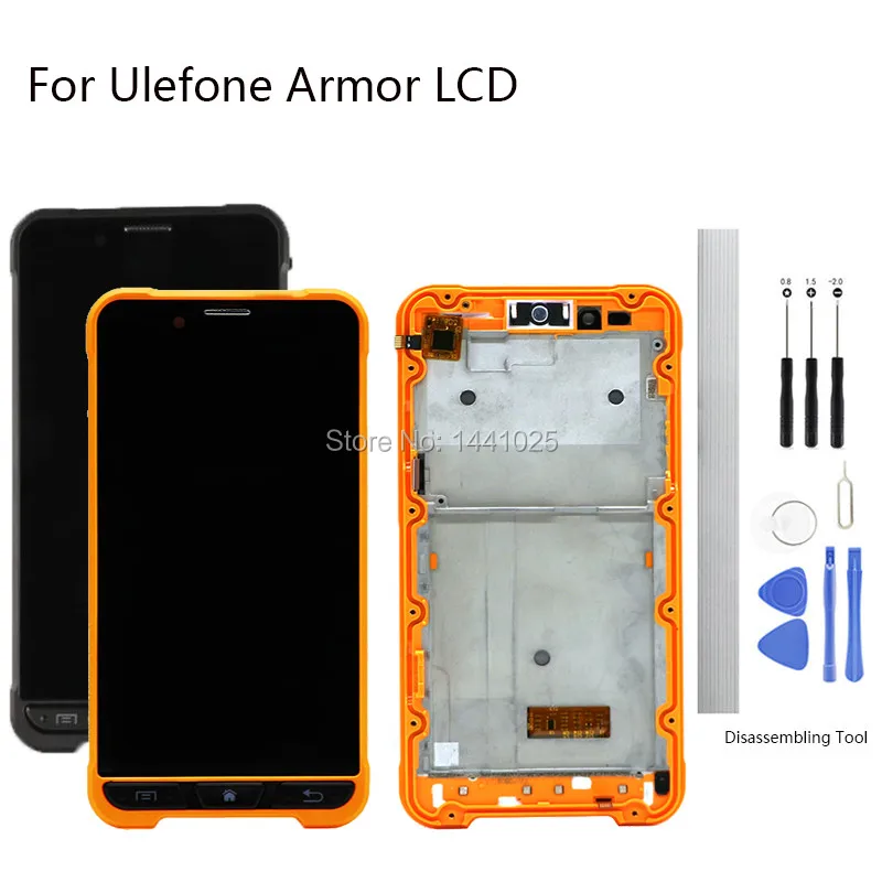 Запасной экран для Ulefone Armor lcd сенсорный 4 7 дюймов черный оранжевый с рамкой |