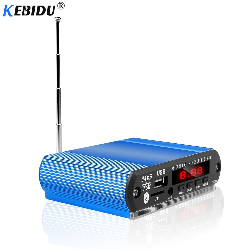 KEBIDU DIY алюминиевый чехол беспроводной декодер плата модуль Bluetooth MP3 плеер 5 в 12 В USB