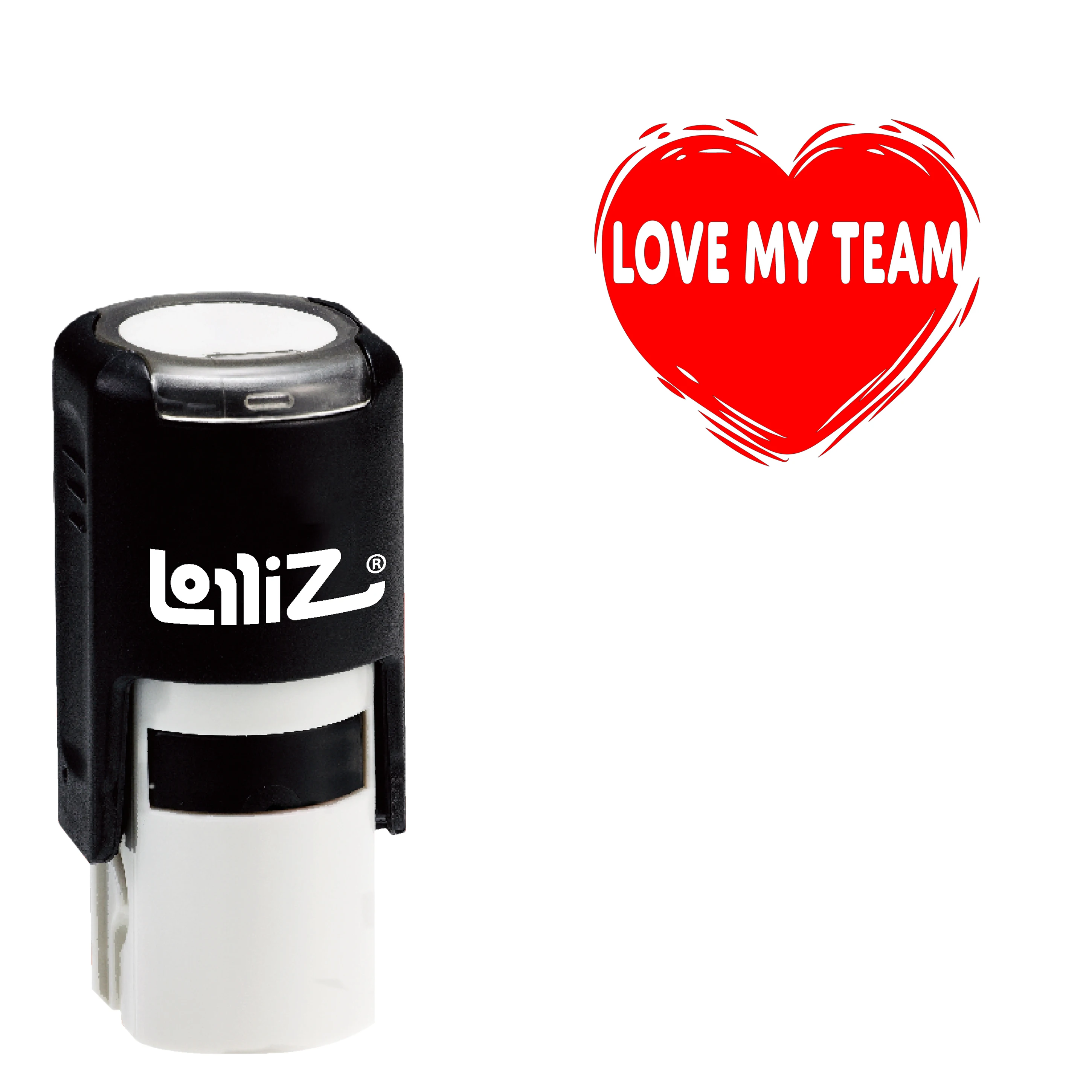 LolliZ LOVE MY TEAM самовоспламеняющийся резиновый штамп-Inky Talk Heart Series | Канцтовары для