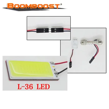 

10 pieces new coming Car Vehicle LED 36 SMD COB Chip 12V DC Panel Light Interior Dome Light With T10 festoon 3W
