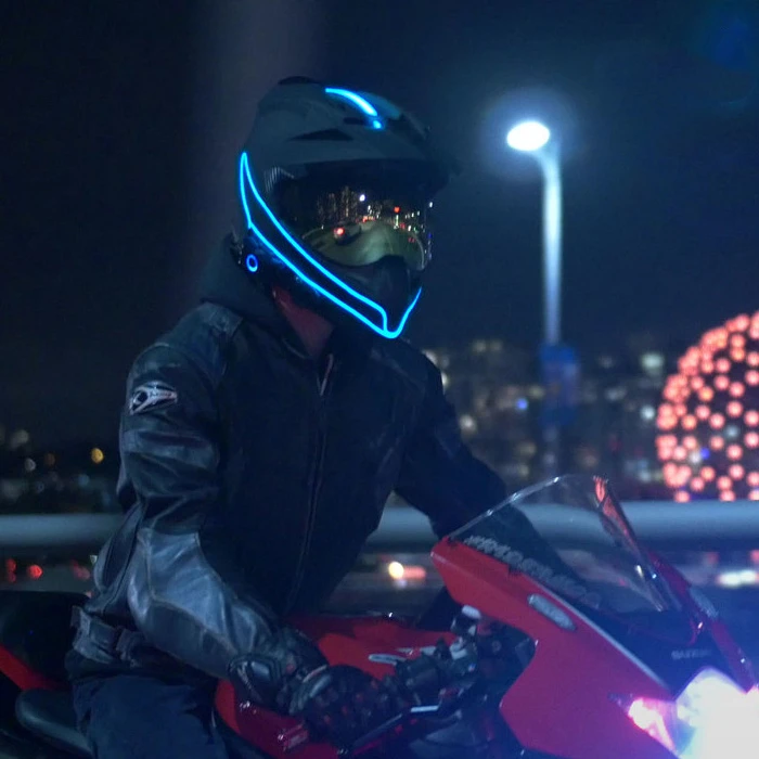 

Electric Motorcycle Helmet Light With Vibrating Sound With The Same Light Locomotive Bicycle Modified Helmet Night Light