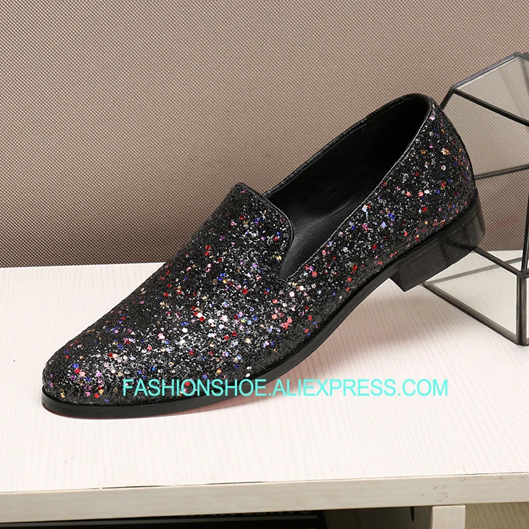 

Shinny Glitter Driving Boats Big Size euro 46 Genuine leather Flat Spring Loafers Hombre