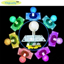 Высококачественные аркадные 5 pin Красочные Джойстики для монет игровые аксессуары красивый яркий светодиодный джойстик с подсветкой sanwa