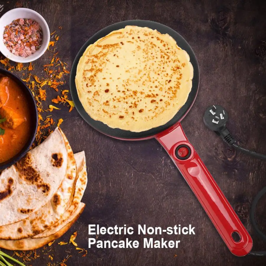 Household Electric Crepe Maker Round Non-stick Pancake Kitchen Frying Pan Roll Cake Machine Baking pan | Бытовая техника