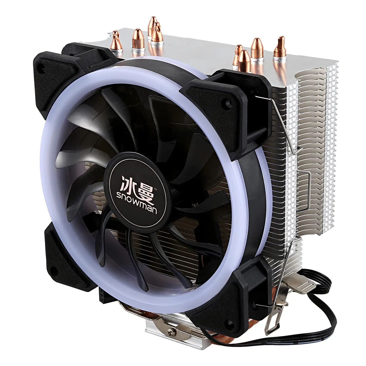Billige SCHNEEMANN LED CPU Cooler Master 5 Direkten Kontakt Heatpipes einfrieren Turm Kühlsystem CPU Lüfter mit PWM Fans