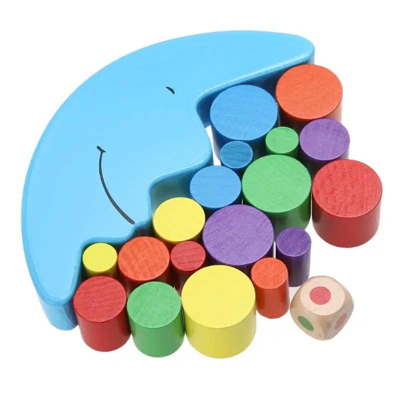 

19Pcs/Set Wood Blocks Early Learning Balance Training Toy Moon Shape Balancing Toy Gift Building Blocks Baby Educational Toys