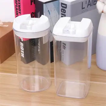 

2pcs/Set Plastic Food Storage Tank Grain Sealed Can Kitchen Cereal Container for Snack Oatmeal Rice